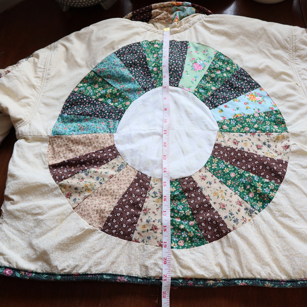 Upcycled Patchwork Quilted Jacket Handmade Vintage Quilt S M L - Picture 11 of 13
